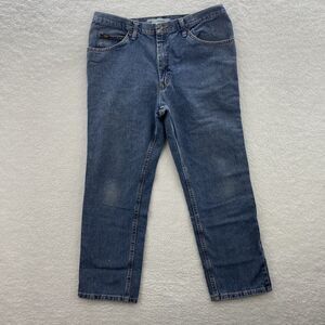 Vintage 1970s Lee Jeans Mens 38x29 Blue Regular Fit Straight Leg Med Denim